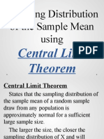 Sampling Distribution of The Sample Mean Using
