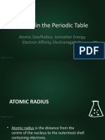 Trends in The Periodic Table