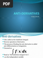 Anti Derivatives