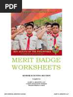 Required and Prerequisite Merit Badge Worksheets For Senior Scouts