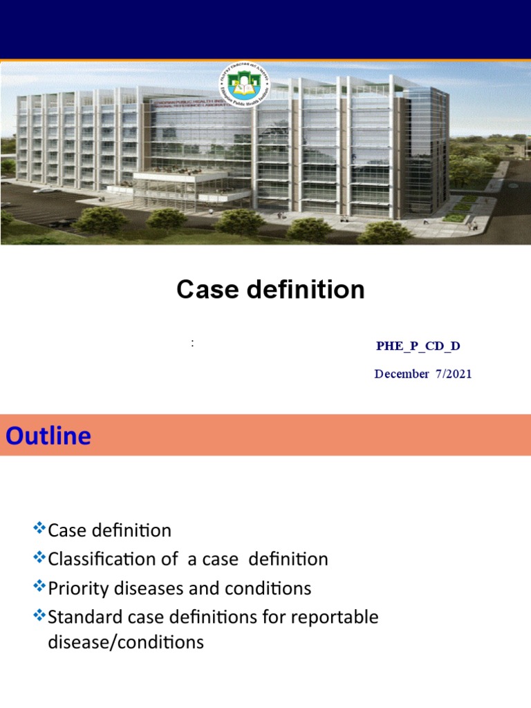 Standard Case Definitions PDF Cholera Measles