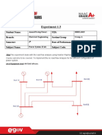 Exp 1.5 (This Experiment Deals With The Load Flow Analysis Using Newton Raphson Method - Anand - 20BEL1015)