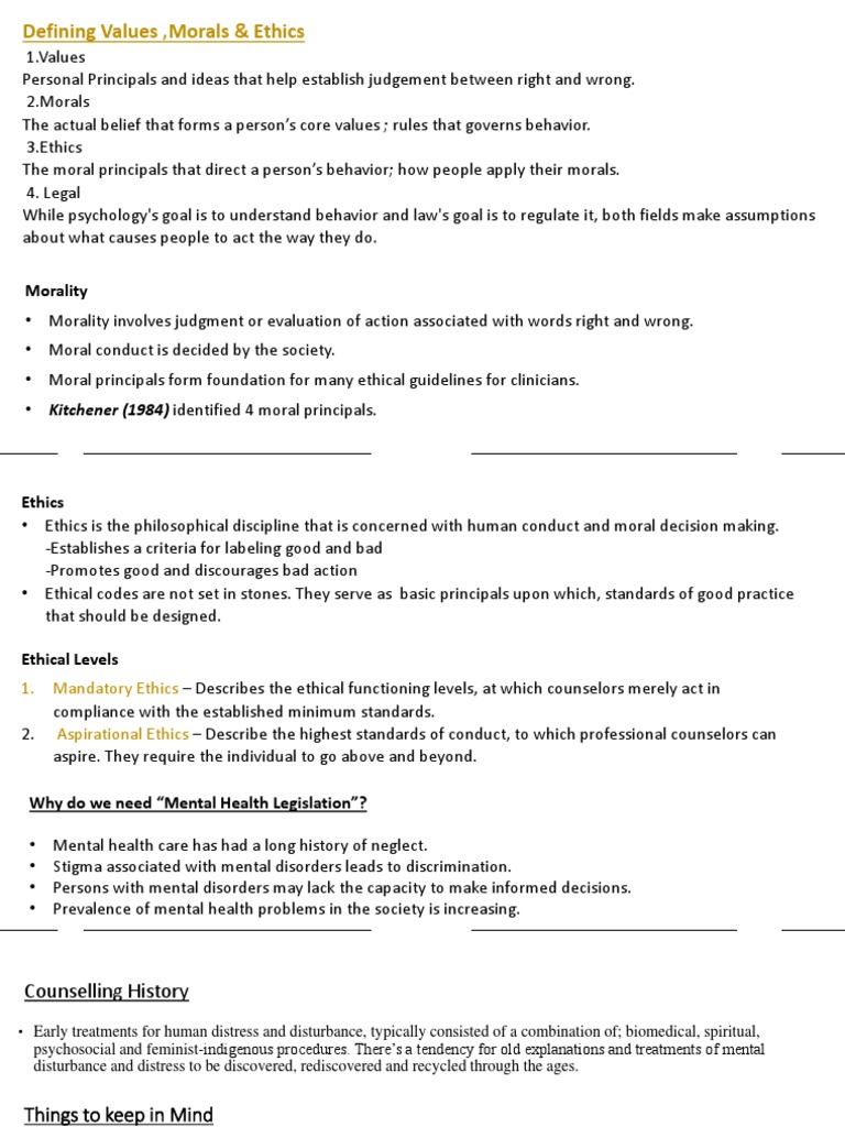 Navigating ethics in counseling an overview of the american counseling