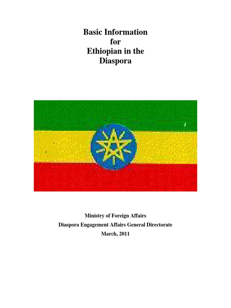 All Basic Information for Ethiopian Diaspora Identity Document Taxes