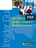 The WetFeet Insider Guide To Careers in Human Resources (2004)