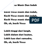 Kasih Yesus Manis Dan Indah