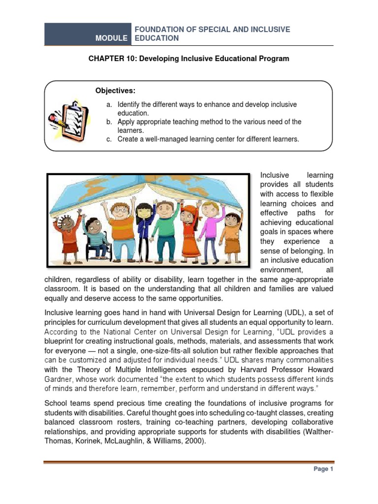Developing Inclusive Education Programs | PDF | Inclusion (Education ...