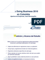 Estudio Doing Business 2010 en Colombia