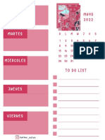 Planificadores Semanales, Plantilla 1, Create by @feffer - Notes