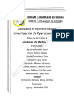 Investigación de Operaciones II Tarea 4 Unidad 4