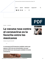 La vacuna rusa contra el coronavirus es la favorita entre los mexicanos - RT