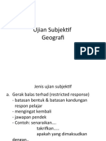 Kuliah 12 Penilaian Dalam PP Geografi - Ujian Subjektif