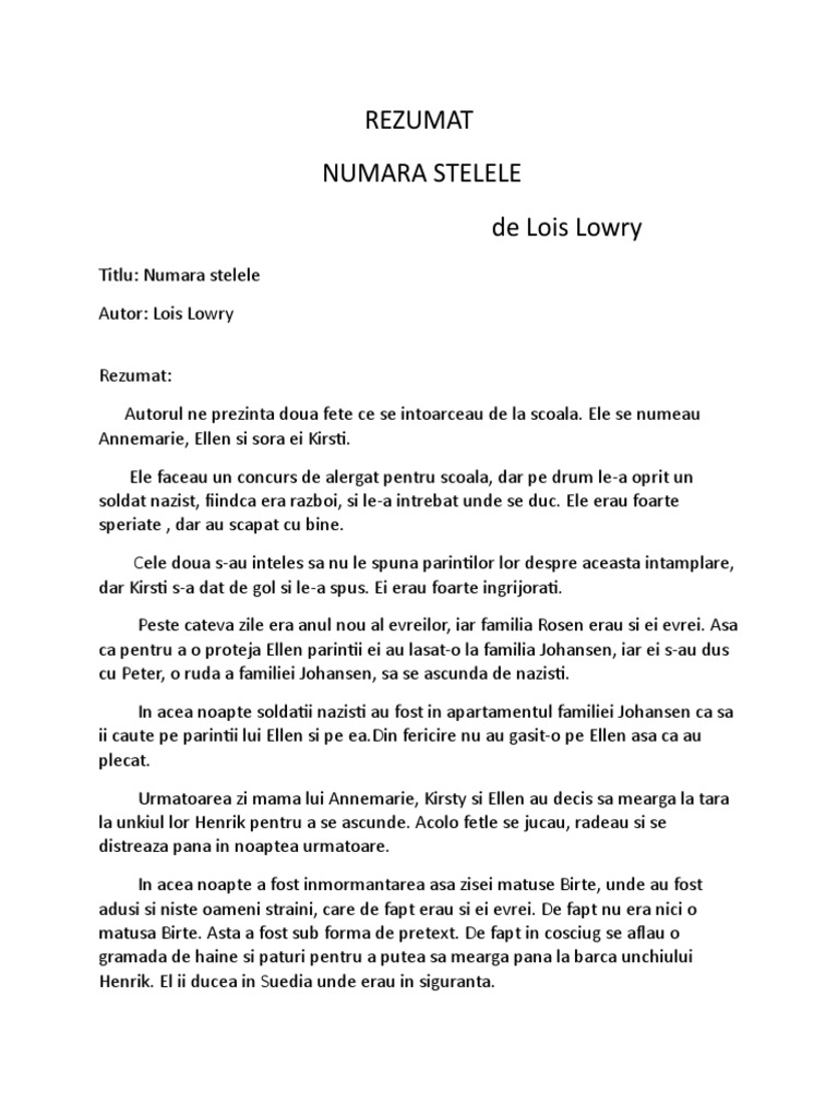 2 Loturi Rezumat Rezumat Numara Stelele | PDF