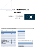 1.1 Sizing of Drainage Pipings