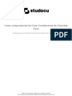 Linea Jurisprudencial de Corte Constitucional de Colombia Final