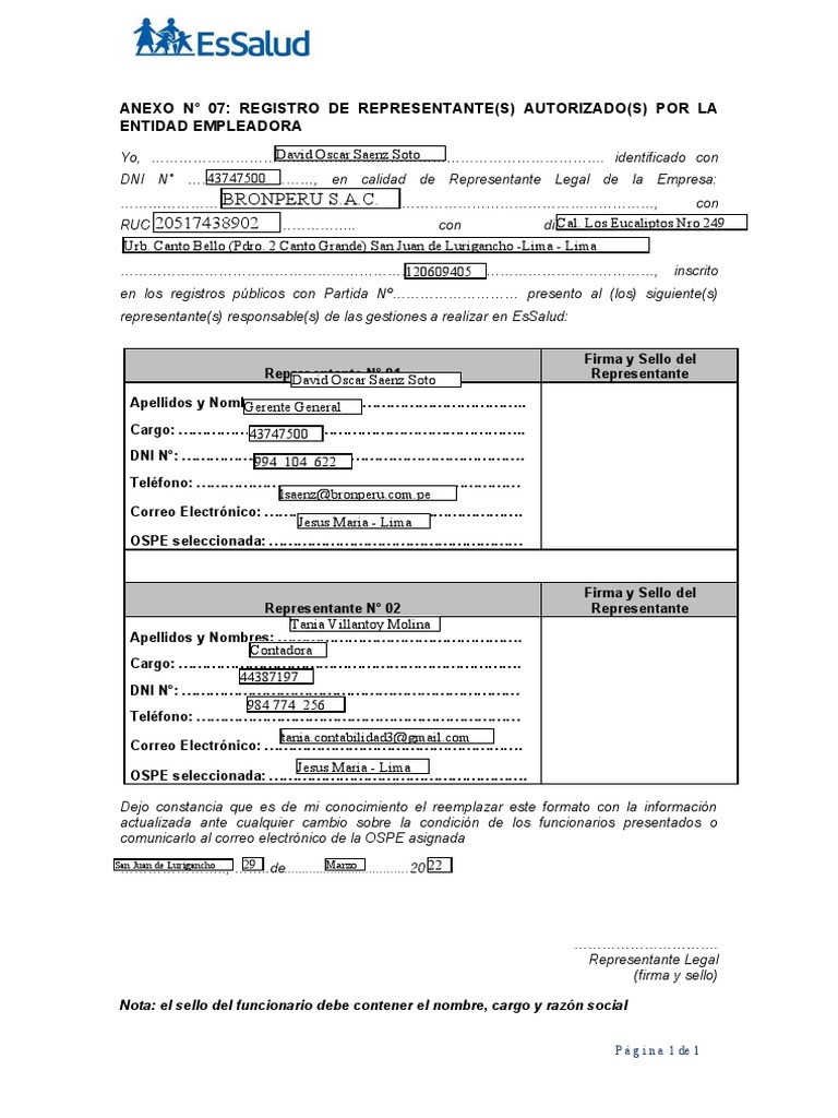 Formulario Viva Essalud | PDF