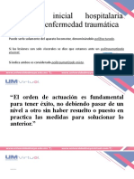 Atención Inicial Hospitalaria Durante La Enfermedad Traumática