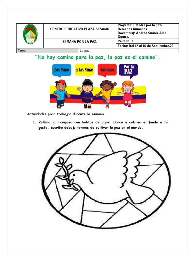 Actividades para la Semana de la Paz | PDF