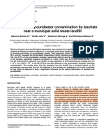 Assessment of Groundwater Contamination by Leachate Near A Municipal Solid Waste Landfill