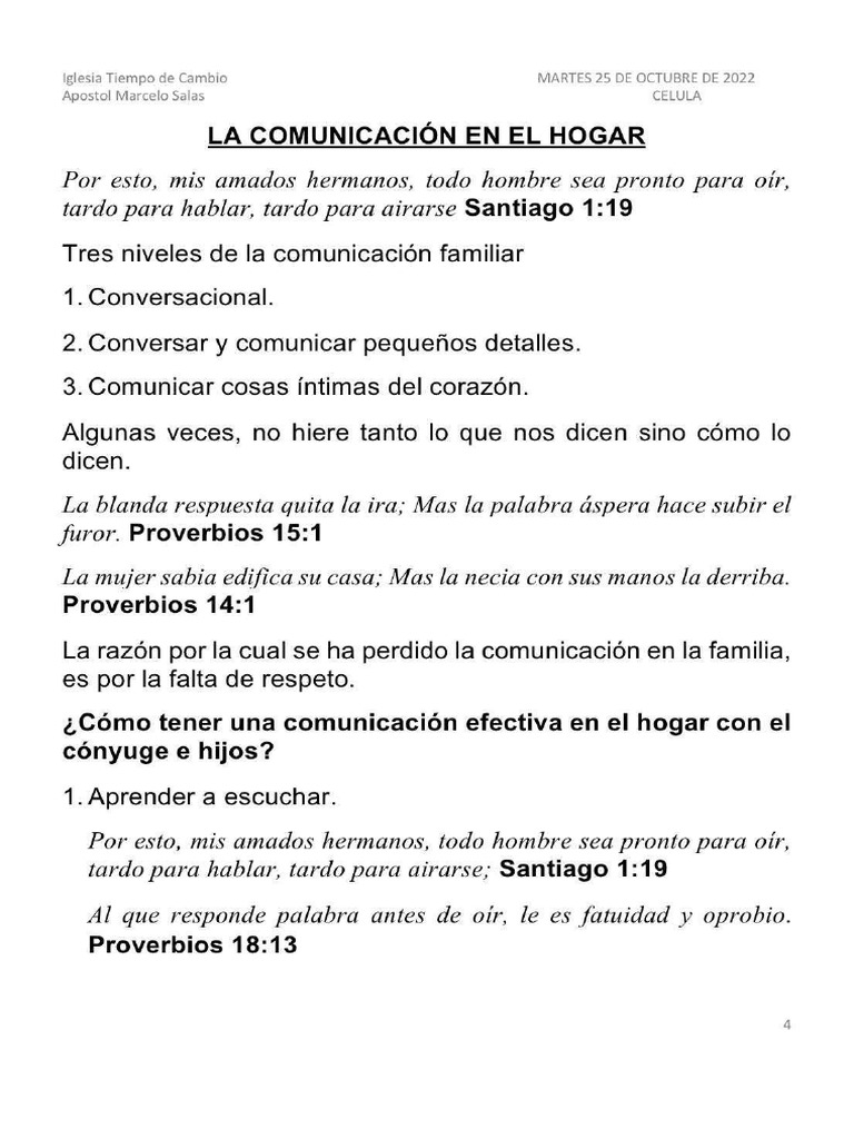 La Comunicación en La Familia | PDF