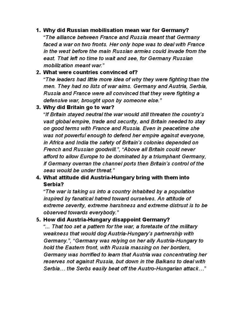 Documentary Questions PDF