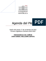 Agenda Del Pleno de Este Jueves 17 de Noviembre