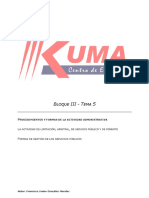 Tema 5. Procedimientos y Formas de La Actividad Administrativa