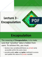 Lecture 3 - Encapsulation