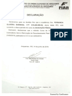 Declaração Faculdade Anterior Fernada