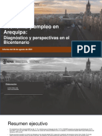 UCSP Economia y Empleo en Arequipa Diagnostico y Perspectivas en El Bicentenario Informe Del 26 de Agosto de 2021 CEE UCSP