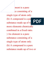 An Element Is A Pure Substance Consisting of A Single Type of Atom Only