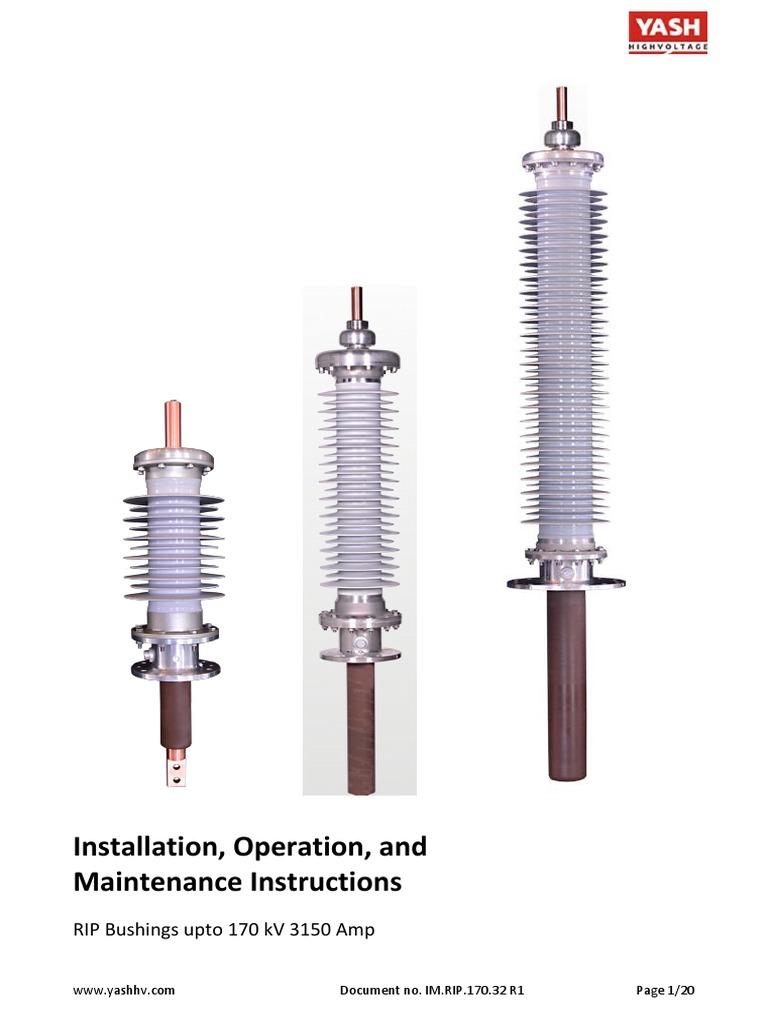 Instruction Manuals Condenser Bushings Rip PDF Insulator