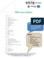 PHP Course Syllabus and Highlights