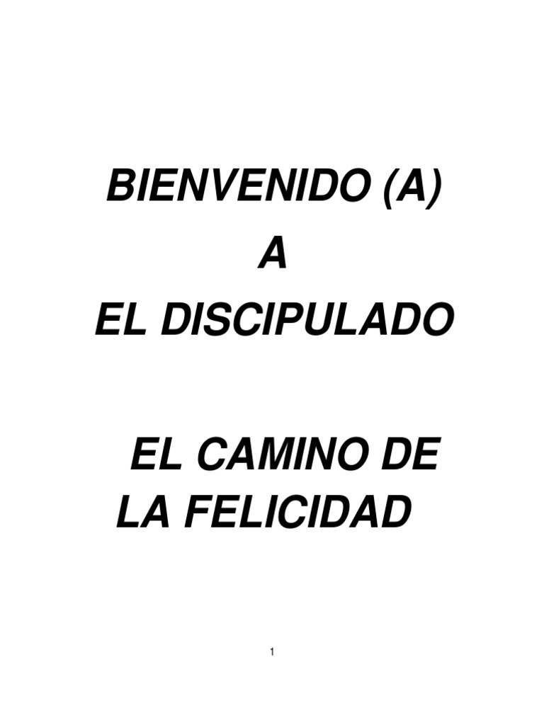 Discipulado: El Camino a la Felicidad | PDF | Fe | Oración