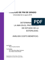 Determinacion de La Amh en El Protocolo de Estudio de La Esterilidad. Analisis Costo-Beneficio