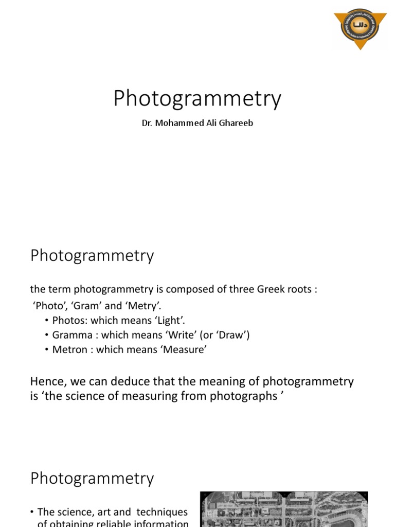 Understanding Photogrammetry Basics | PDF | Aerial Photography | Camera