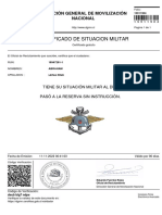 Certificado de Situacion Militar