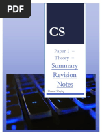 Paper 1 - Summary Revision Notes - OL CS