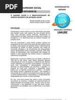 A QUESTÃO SOCIAL E O DESENV. DO SISTEMA  BRASILEIRO DE PROTEÇÃO SOCIAL
