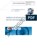 Manual de Bioseguridad Por Motivo de Pandemia Covid Nay Shipping Agency