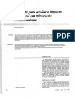 Proposta para Avaliar o Impacto Ambiental em Mineracão: Primeira Tentativa