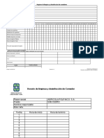 44 - Registro de Limpieza y Desinfección de Comedores