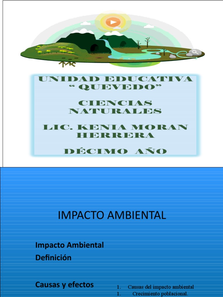 Causas y Efectos del Impacto Ambiental | PDF | Entorno natural | Minería