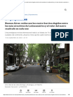 Buenos Aires - Cuáles Son Los Cuatro Barrios Elegidos Entre Los Más Atractivos de Latinoamérica y El Valor Del Metro Cuadrado en Cada Uno - LA NACION