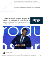 Cristina Kirchner Evitó La Lapicera, La Tentación de Massa y La Sociedad de Control Que Teorizó Bullrich