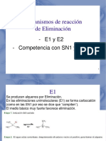 Mecanismos de reacción E1 y E2, competencia SN1-SN2