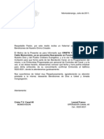 Carta-Invitación a Pastores. Leo.