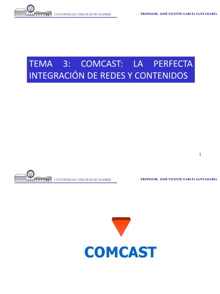 Comcast: Integración de Redes y Contenidos | PDF | Comcast | NBC Universal