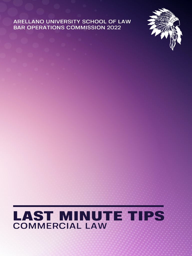 2022 ausl last minute tips commercial law 1 download free pdf