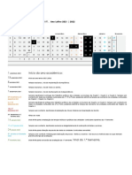 Calendário escolar MIARQ 2021/2022